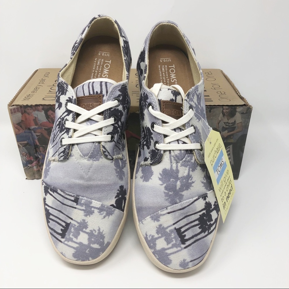 New Toms Paseos Blue Palm Trees